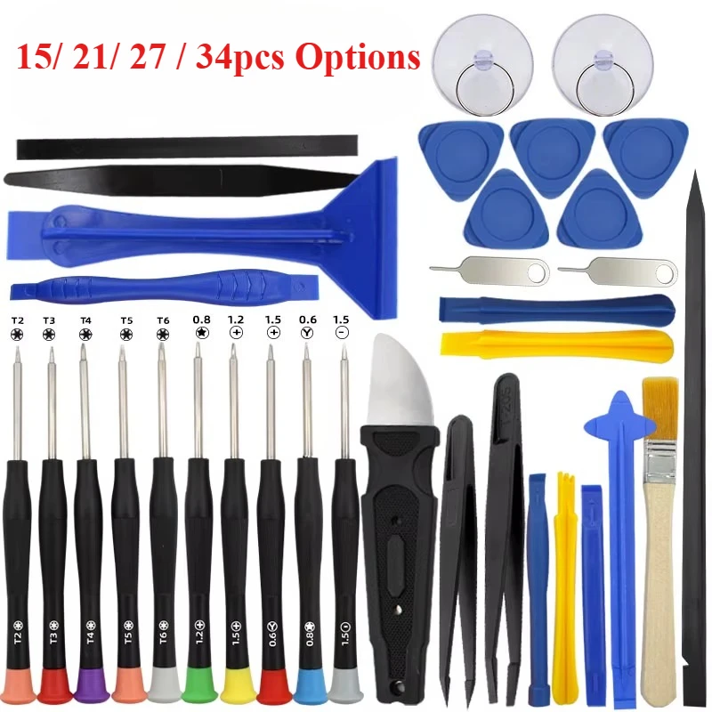 34/15 in 1 Precision Screwdriver Repair Tool Set for Mobile Phone Tablet Laptop Computer Electronics Maintenance Disassembly Kit