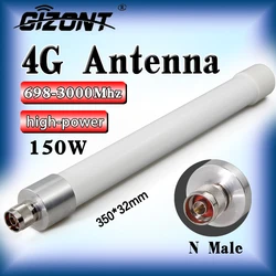 Antena impermeable de fibra de vidrio para exteriores, Estación base AP omnidireccional con ventosa vehicular, alta potencia, 800-2700mhz, 3G, 2,4G