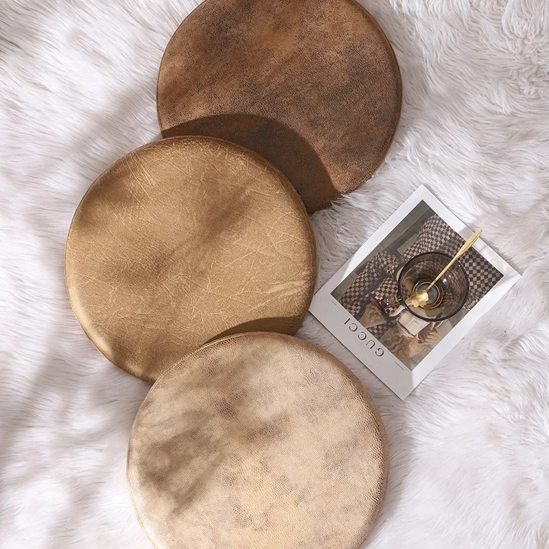 Seat Cushion Retro Round Stool Cushion Bar Soft Butt Cushion Memory Cotton Non-slip