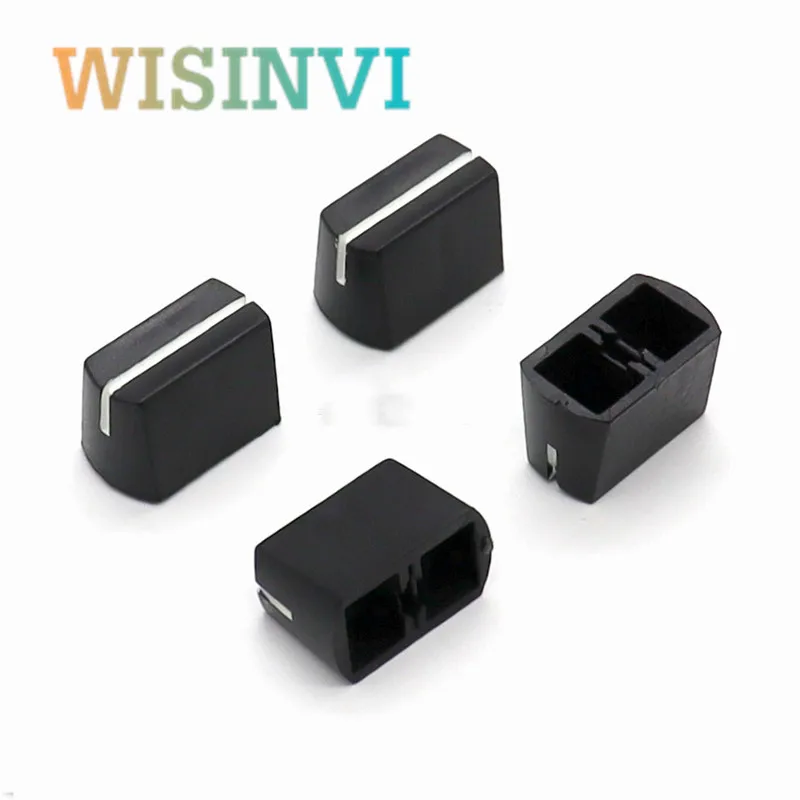 10PCS Mixer Push Key Cap 17*10*11 17x10x11 Plastic Fader Cap Console Volume Adjustment Push Rod Cap Aperture 4MM