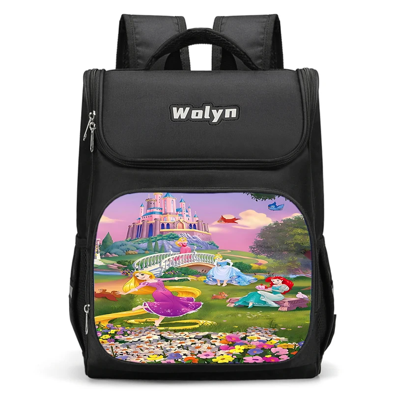 Large Child Cute Princess Snow White Backpack Boy Girls School Bag For Men Women Traveling Backpack Durable and Multi Compartmen