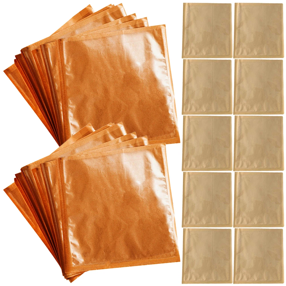 

100 Pcs Kraft Paper Bread Bags 21x25cm Anti Grease Snack Packaging S wich Cookie Treats Clear Window Bakery Household