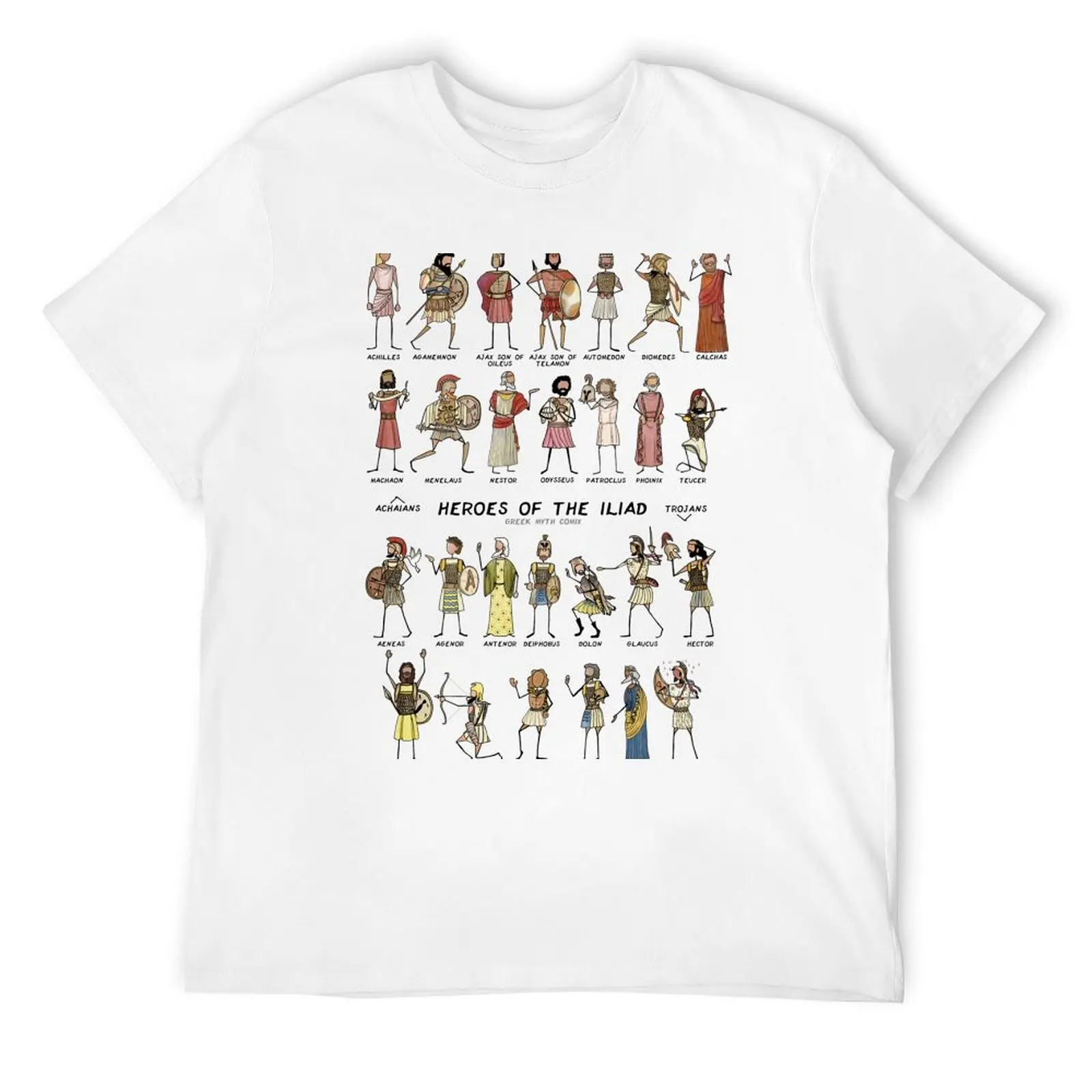 

Heroes of the Iliad BIG VERSION - Greek Myth Comix T-Shirt oversized t shirt croswit shirt man mens clothes
