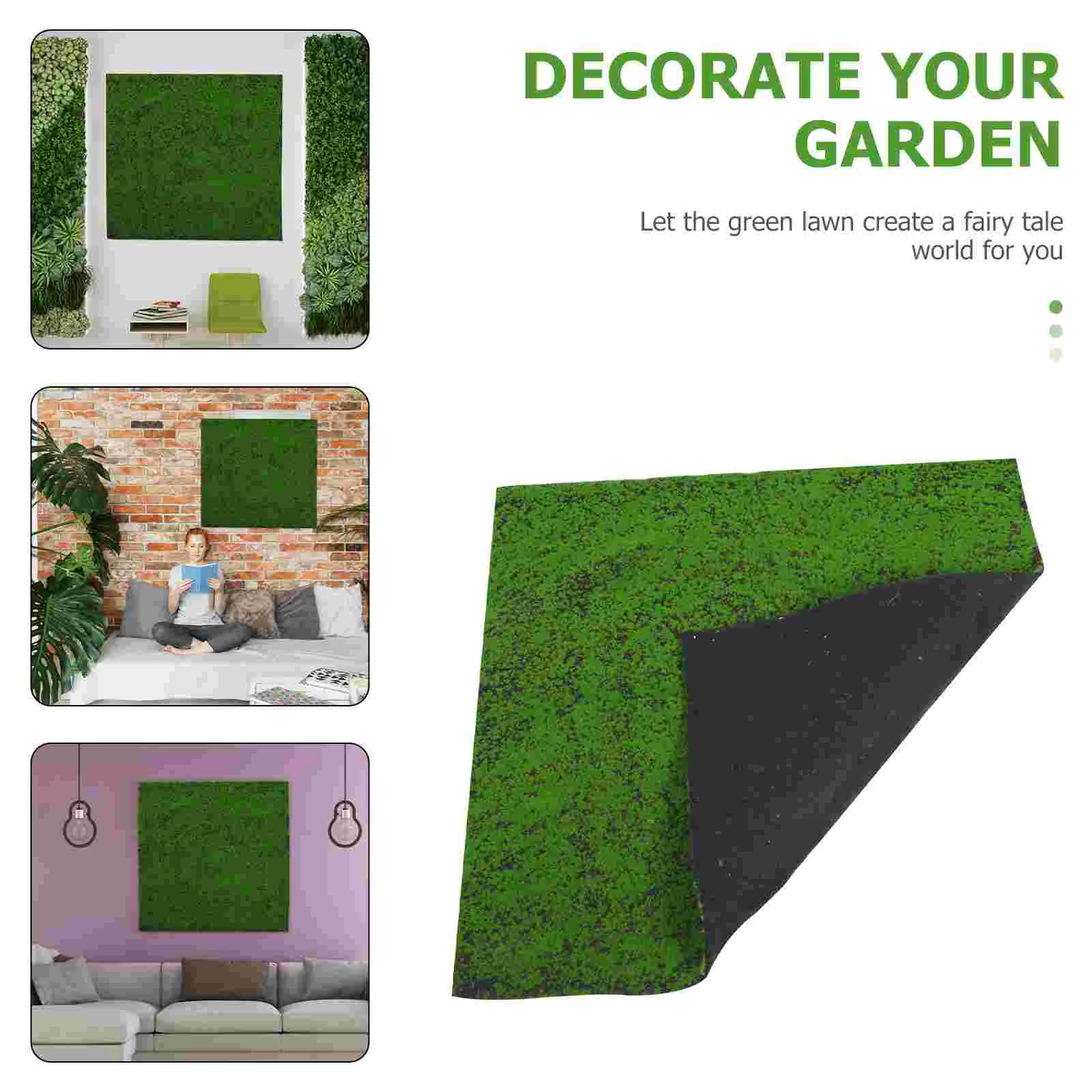 Plant Decor Artificial Moss Turf Fake Grass Lawn Wall Lawns Mat Green Garden Supplies Plants