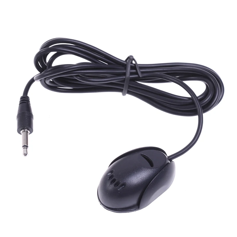 1pc Mini 3.5mm Wired Paste Type External Microphone Car Audio Mic Meeting Player