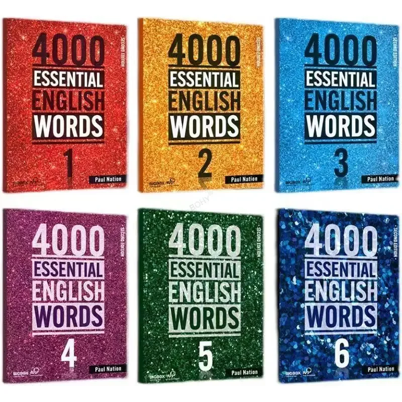 6 Books/Set New 4000 Essential English Words 1 - 6 Core Vocabulary Textbook for The Elementary Examination Books