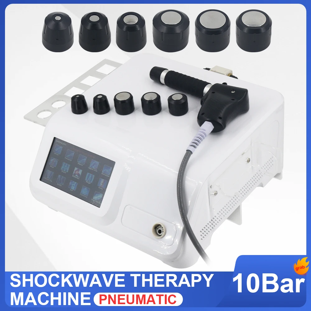 

New Pneumatic Shockwave Therapy Machine For ED Treatment Relieve Body Pain Relaxation 10Bar Professional Shock Wave Massager