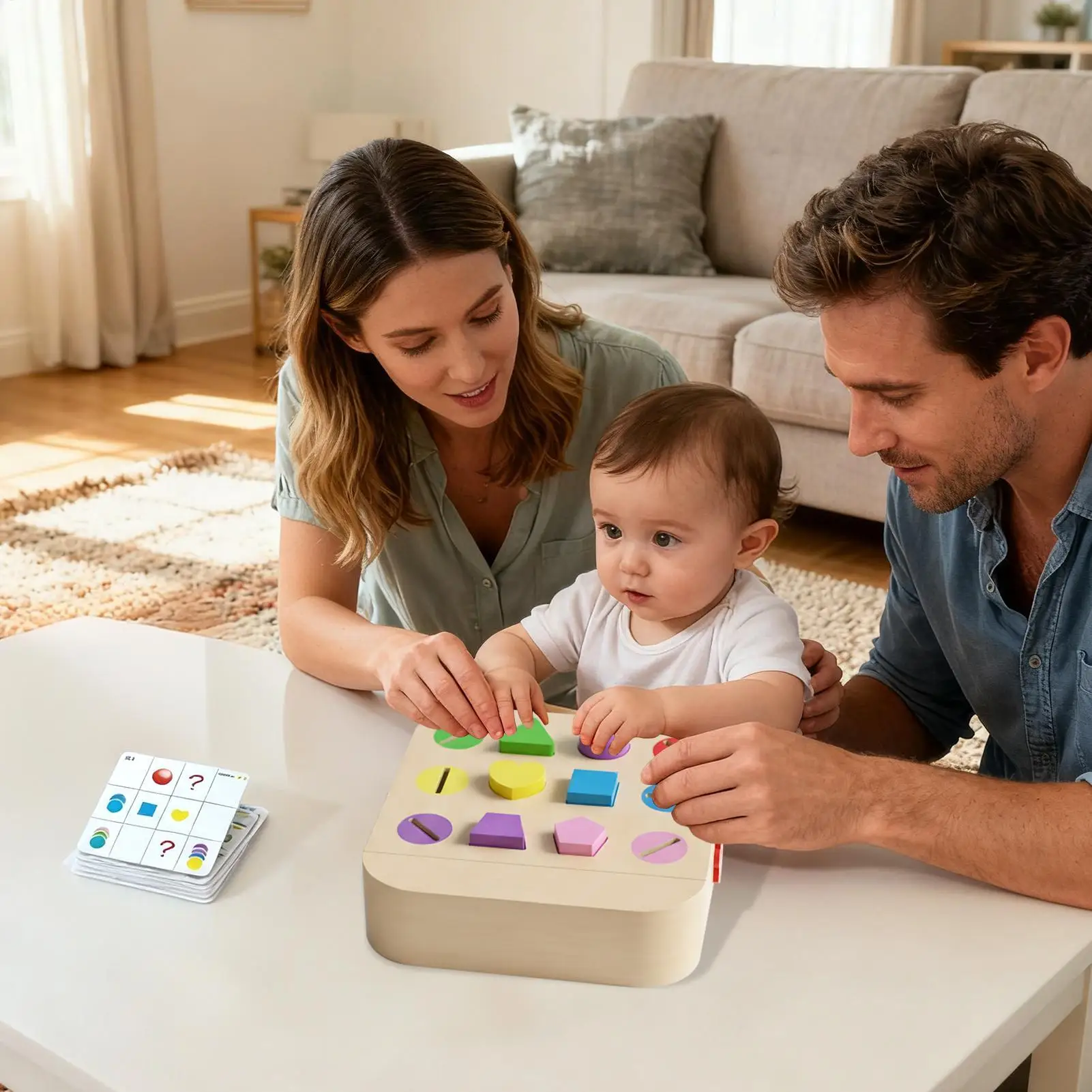 Selezionatore di forme Giocattolo educativo di abbinamento di forme in legno Giochi di smistamento dei colori per attività di apprendimento in età prescolare Neonata Bambino Ragazzo Bambino