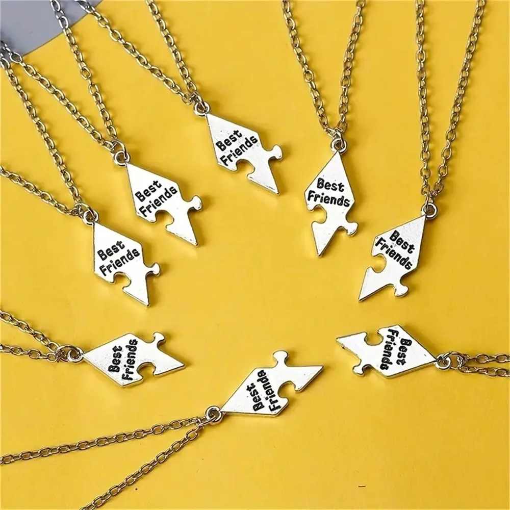 8 Pcs/Set Best Friend Necklace Creative Pentagram Pendant Alloy Accessories Friendship Necklace For Men And Women