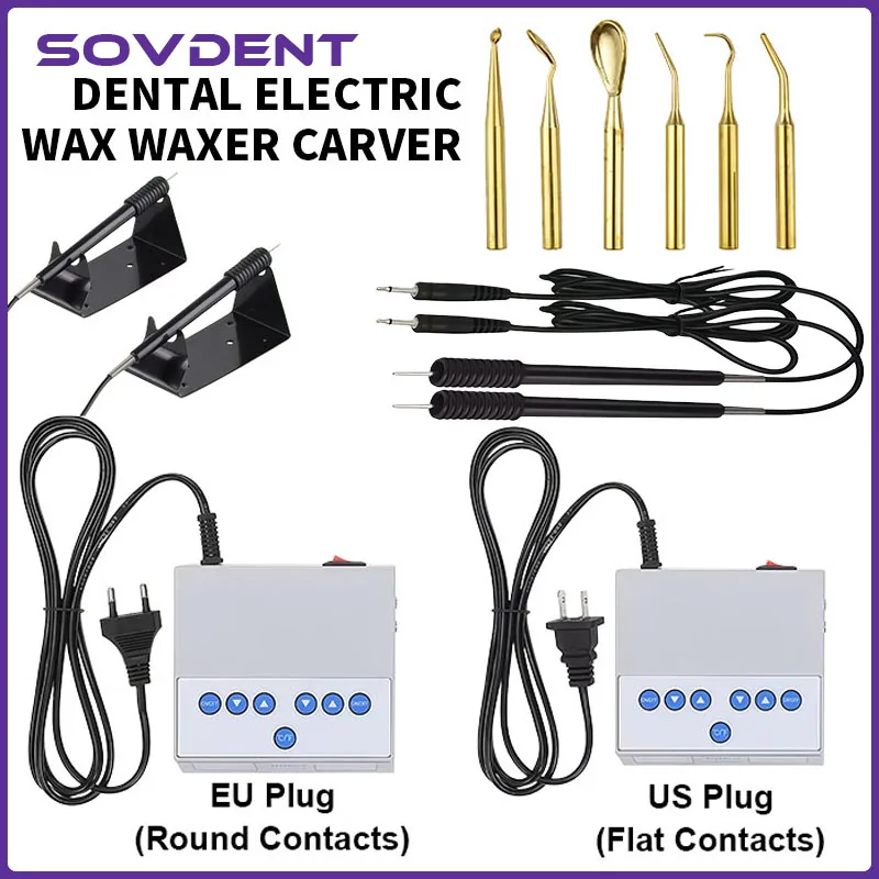 Dental Lab Electric Gotejador Waxer Carving Knife Machine + 2 Pen + 6 Wax Tip Copper Dental Encerador Electrico Tools