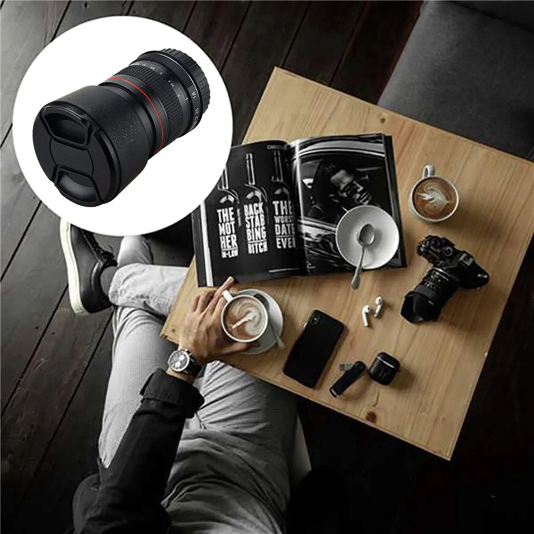 

B49C85mm F1.8 Camera Lens for Canon F1.8 Large Aperture Fixed Focus Portrait Macro Pure Manual Focus SLR Camera Lens