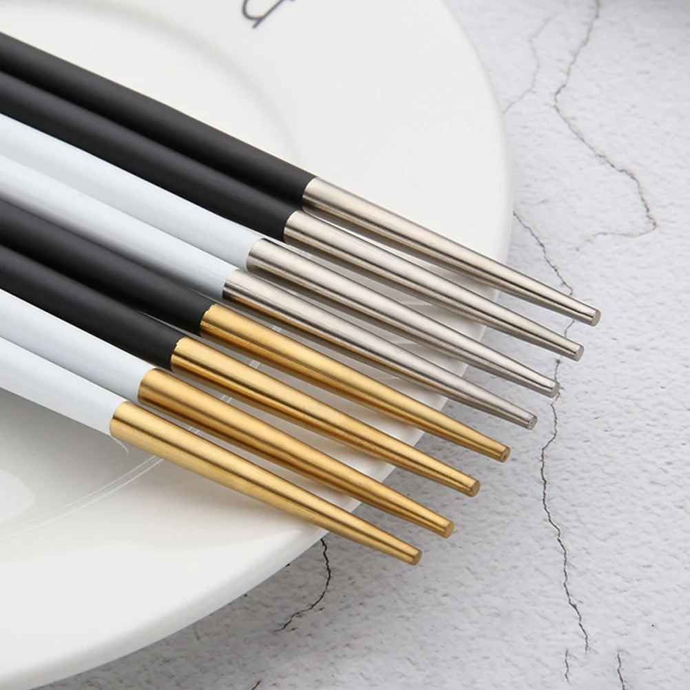 

Tip Chopsticks Portable Stainless Steel Sashimi Chopsticks Reusable Lightweight Tableware For Travel Home Use