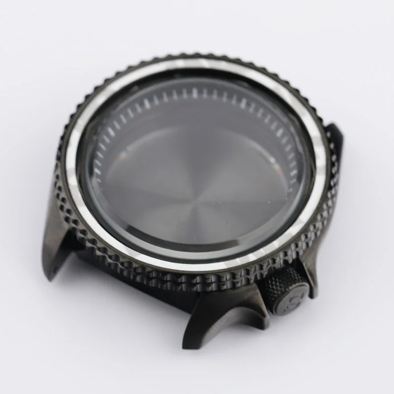 42mm SKX007 PVD Black Stainless Steel Hardlex Glass Diver Watch Case for NH35 36 Movement Men's Mechanical Watch Build Parts