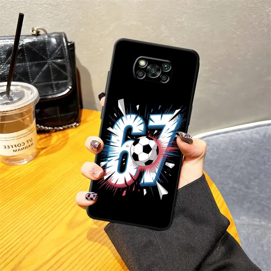 Funda Phone Cover Case for Xiaomi Poco F8 C71 C50 X3 X4 X5 X7 Pro C61 M5 M3 M4 M7 C75 F3 F1 Soccer Number 67 view 2
