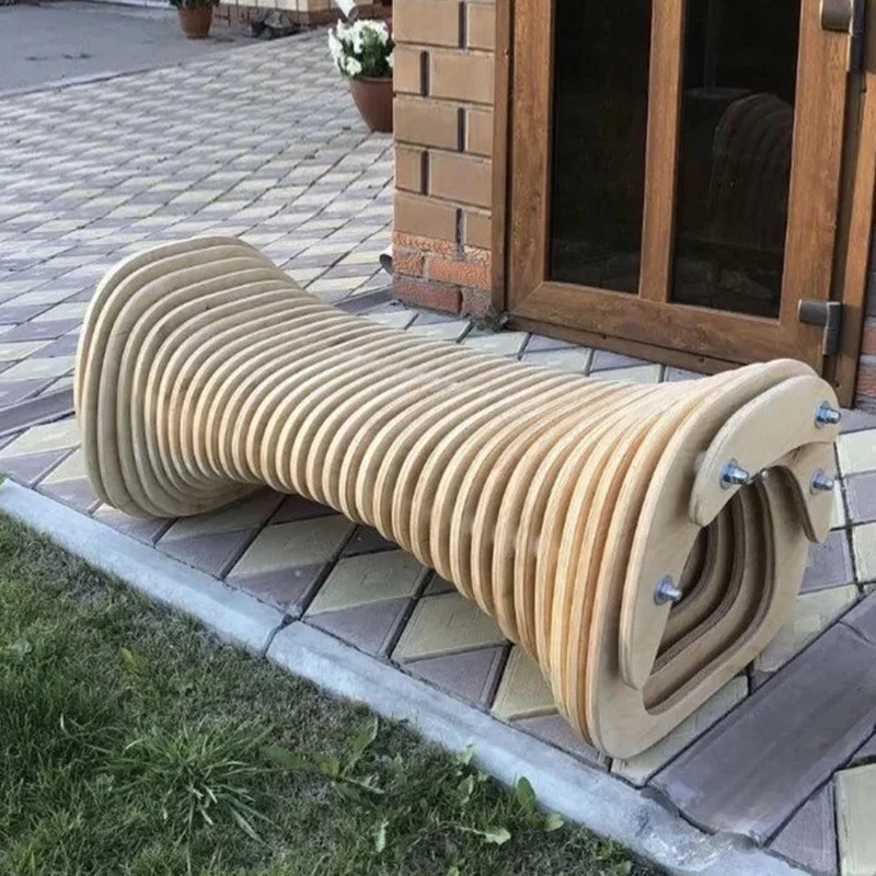Z Sustainable Customizable Handcrafted Modern Parametric Solid Wood Artistic Seating Entryway Garden Lobby Office Hotel OutdoorZ