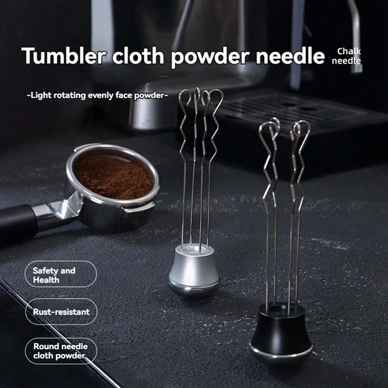 A44F-игла для кофейного порошка из нержавеющей стали, мешалка для кофе, ручной венчик для кофе, инструмент для раздачи эспрессо для кафе, кухни