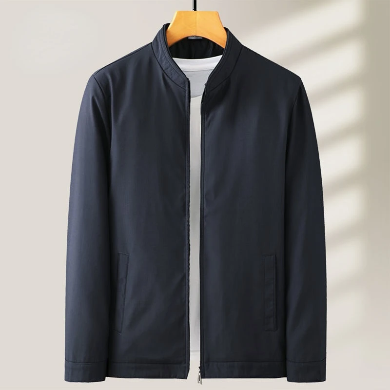 

New Fashion Quick Drying Breathable Jacket for Male Loose Casual Stand Collar Coats Pocket Solid Outwears Sports Clothing M22