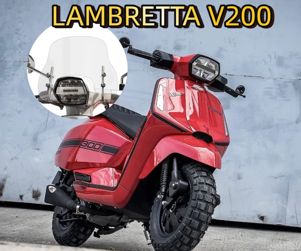 

For LAMBRETTA V200 V125 V50 Motorcycle Windscreen Windshield Wind Deflectors Front Wind Glass Airflow Viser Visor Accessories