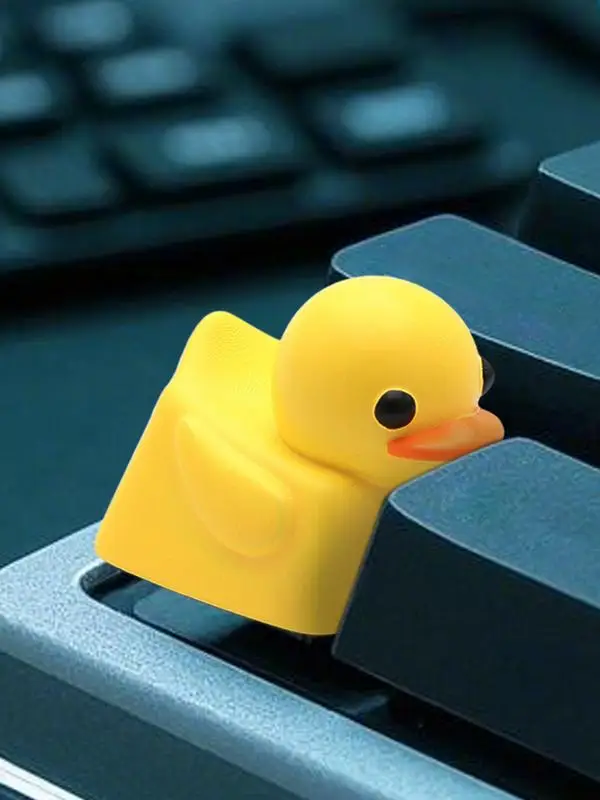 لطيف لوحة المفاتيح مفتاح قبعات لوحة المفاتيح الميكانيكية بطة واحدة Keycap استبدال أجزاء لطيف ديكور لعبة الملحقات العامة