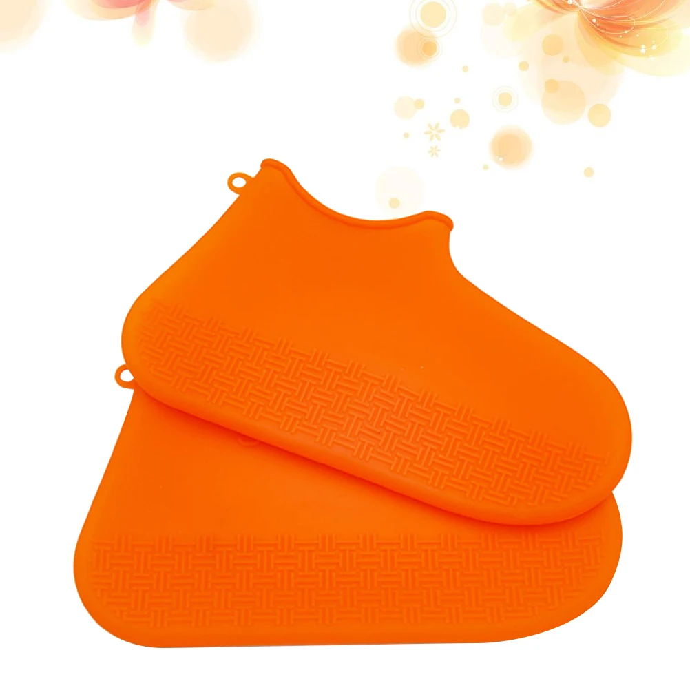 

Waterproof Shoe Cover Rubbers Shoes Covers Women Boot Rain Orange for Hiking Protectors