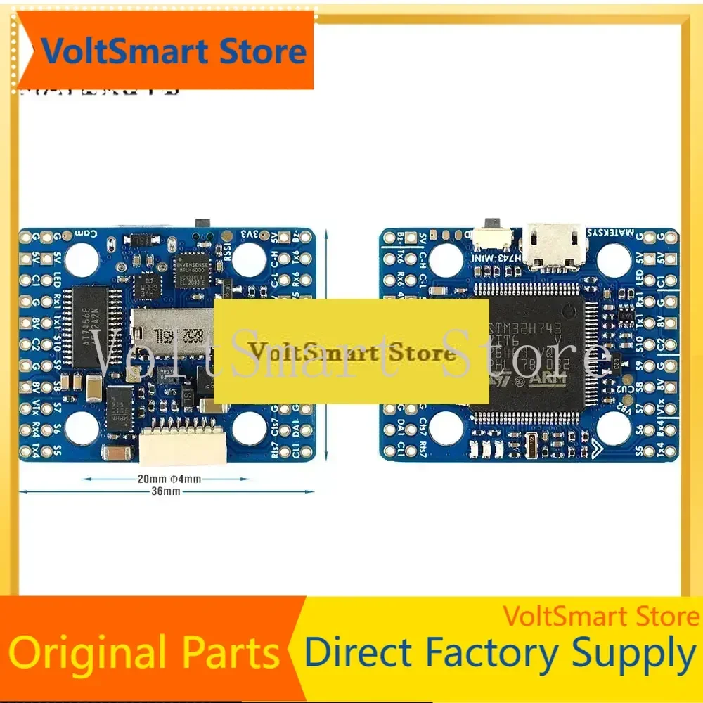 VoltSMatek H743-MINI V3 Flight Controller STM32H743 ICM42688P ICM42605 OSD 2-8S 20x20mm For FPV Racing Drone