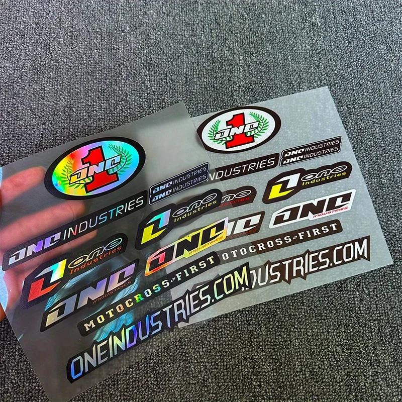 1SET "One Industries" Auto Moto Sticker Pack, Motocross Themed Decals for Motorcycle, Exterior Customization Accessory
