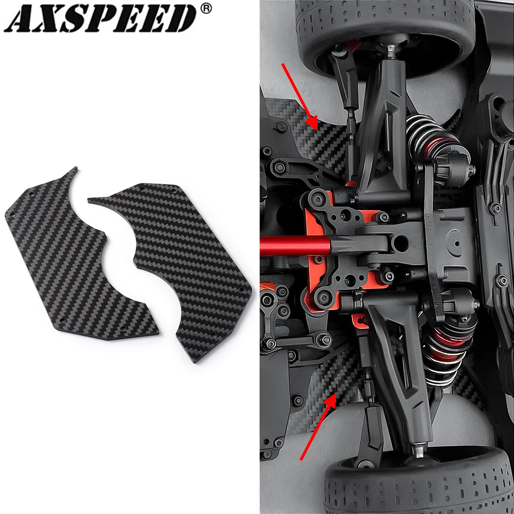 

AXSPEED передняя подвесная пластина из углеродного волокна, диффузор с воздушной плотиной, чехлы на колеса для A-RRMA 1/7 FELONY 6S, обновленные аксессуары