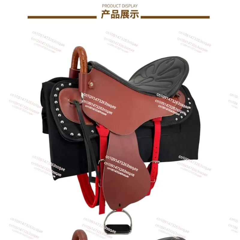 Chevaux Accessoires Cowhide Tourist Horse Harness Full Set of Accessories Cowhide Saddle