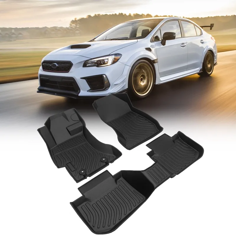 

US Car Floor Mats for 2012-2016 Subaru Impreza Black All-Weather TPE Rubber Liner