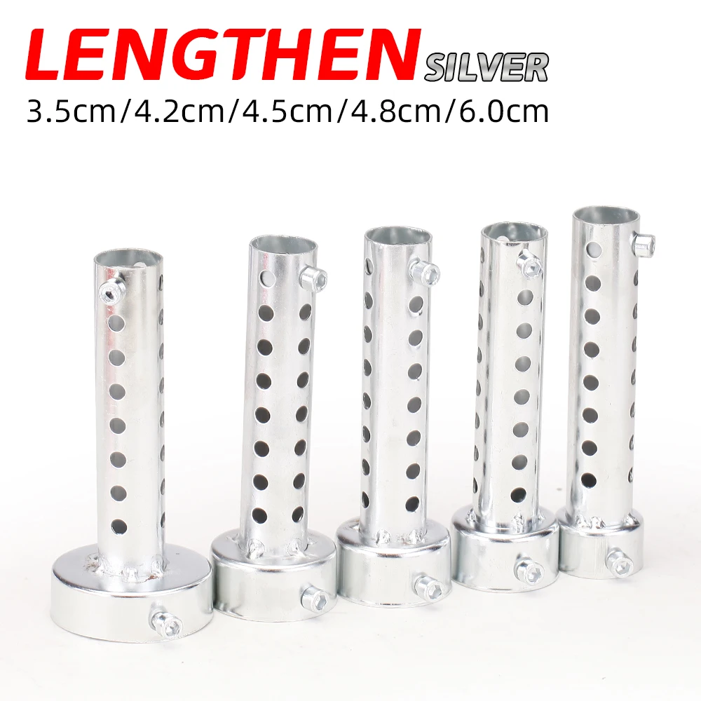 35mm/42mm/45mm/48mm/60mm Universal Motorcycle Stainless Steel Extended Muffler