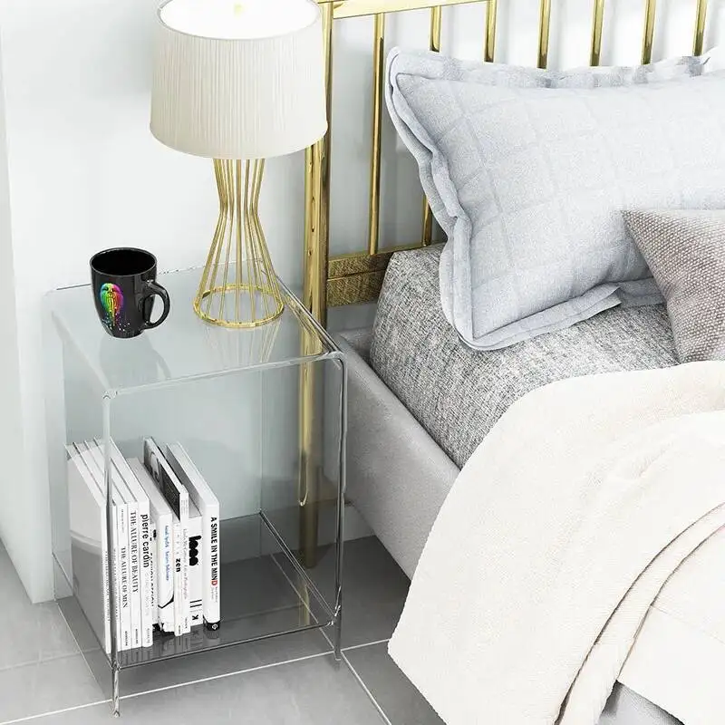 

Acrylic Small Transparent Coffee Table Nordic Sofa Corner Storage Coffee Tables Living Room De Canto Para Sala Room Decor
