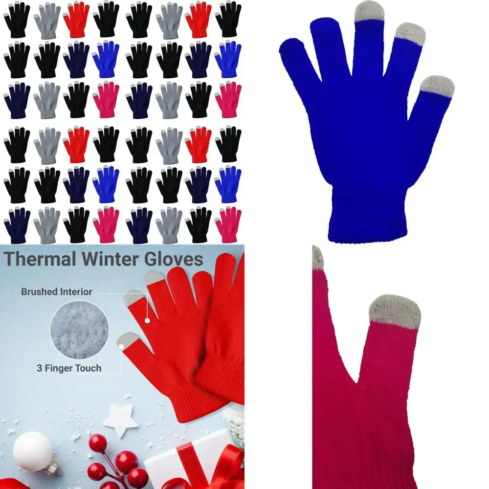 قفازات الشتاء الدفء بأحجام متنوعة للرجال والنساء، عبوة كبيرة مع جزء داخلي مصقول للحصول على أقصى قدر من الراحة