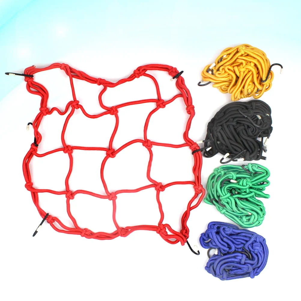 

Motorcycle Net Bag 30x30cm Cargo Mesh Bungee Holder with 6 Hooks Storage for Scooter Motorbike Motorcycle Cargo Net