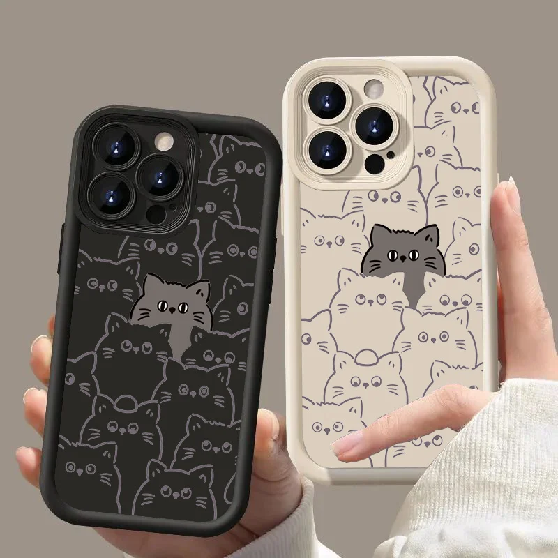 Funny Graffiti Cat Dog Pattern Case For Xiaomi Poco F6 F5 X6 X5 X3 M6 Pro Mi 11 Lite 5G 14 13T 13 12T 12 Candy Soft Bumper Cover