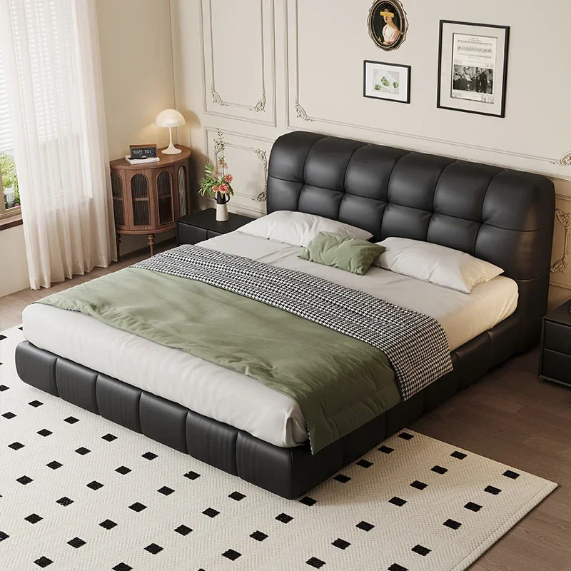 Headboard Luxury Bed Frames Queen Sized Modern Upholstered Bed Minimalist Sleeping Muebles Para El Hogar Bedroom Furniture