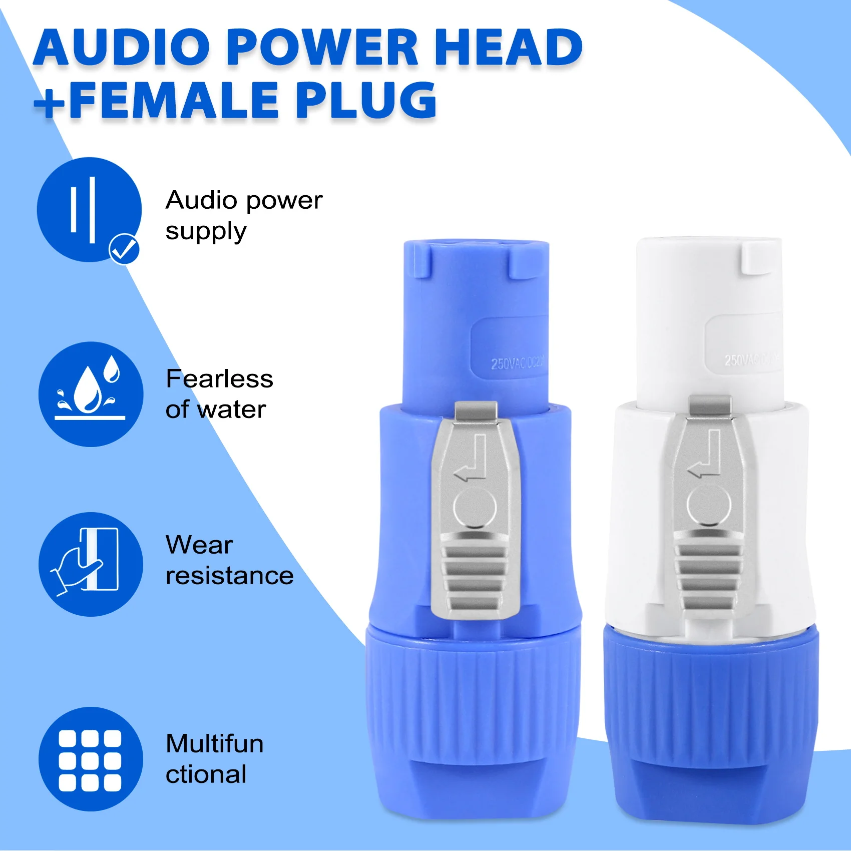 A99T10 set PowerCON Type A NAC3FCA+NAC3MPA-1 Chassis Plug Panel adapter