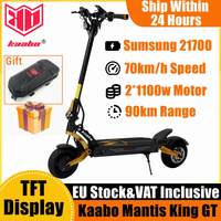 EU In Stock Kaabo Mantis King GT 60V 24Ah Battery Electric Scooter 2*1100W Motor 70km/h Full Hydraulic Brake IPX5 WaterProof