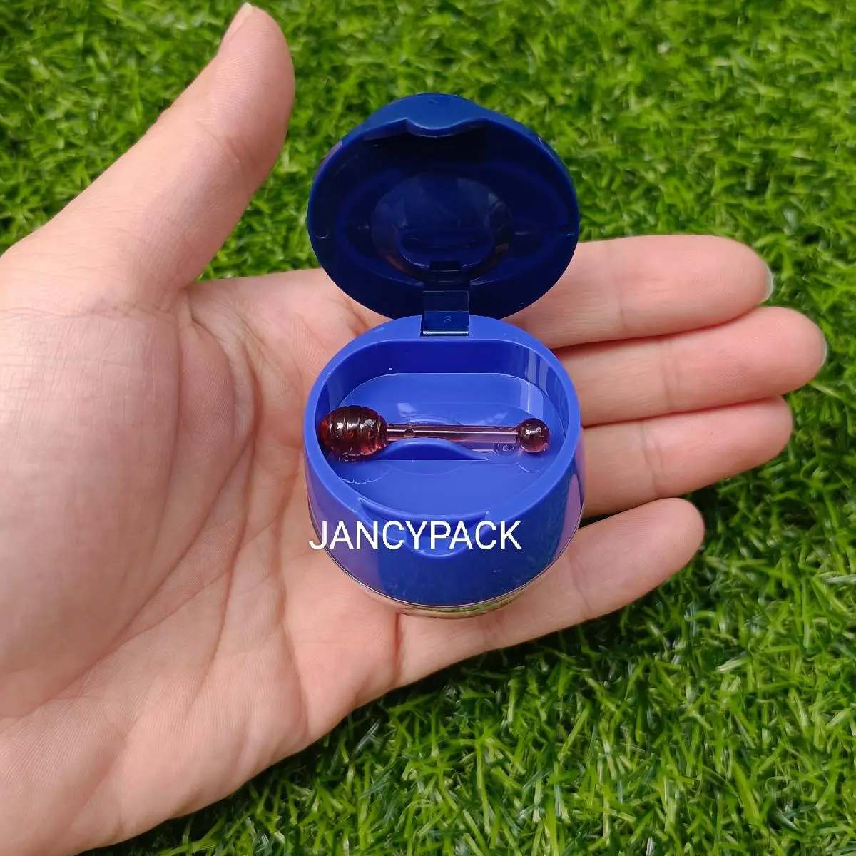 Cute blue yellow empty Lipstick Bottle Lipstick Container Case Mini Empty Cosmetic Container for Lip Mask Concealer Lip Balm Jar