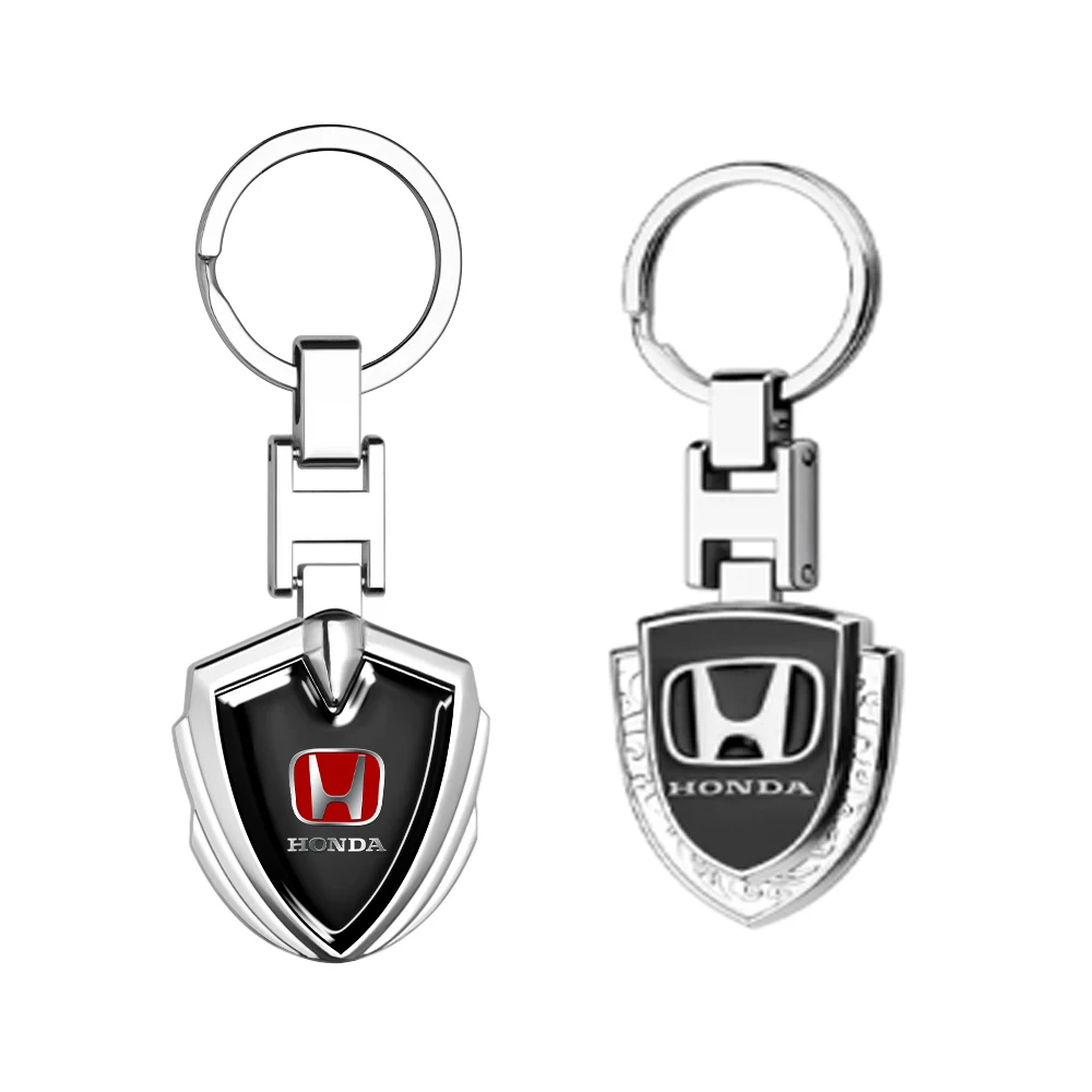 Car Logo Keychain Badge 3D Metal Keyring Auto Accessory For Honda Civic Fit Jazz Accord Pilot CRV Odyssey Passport City Shuttle view 4