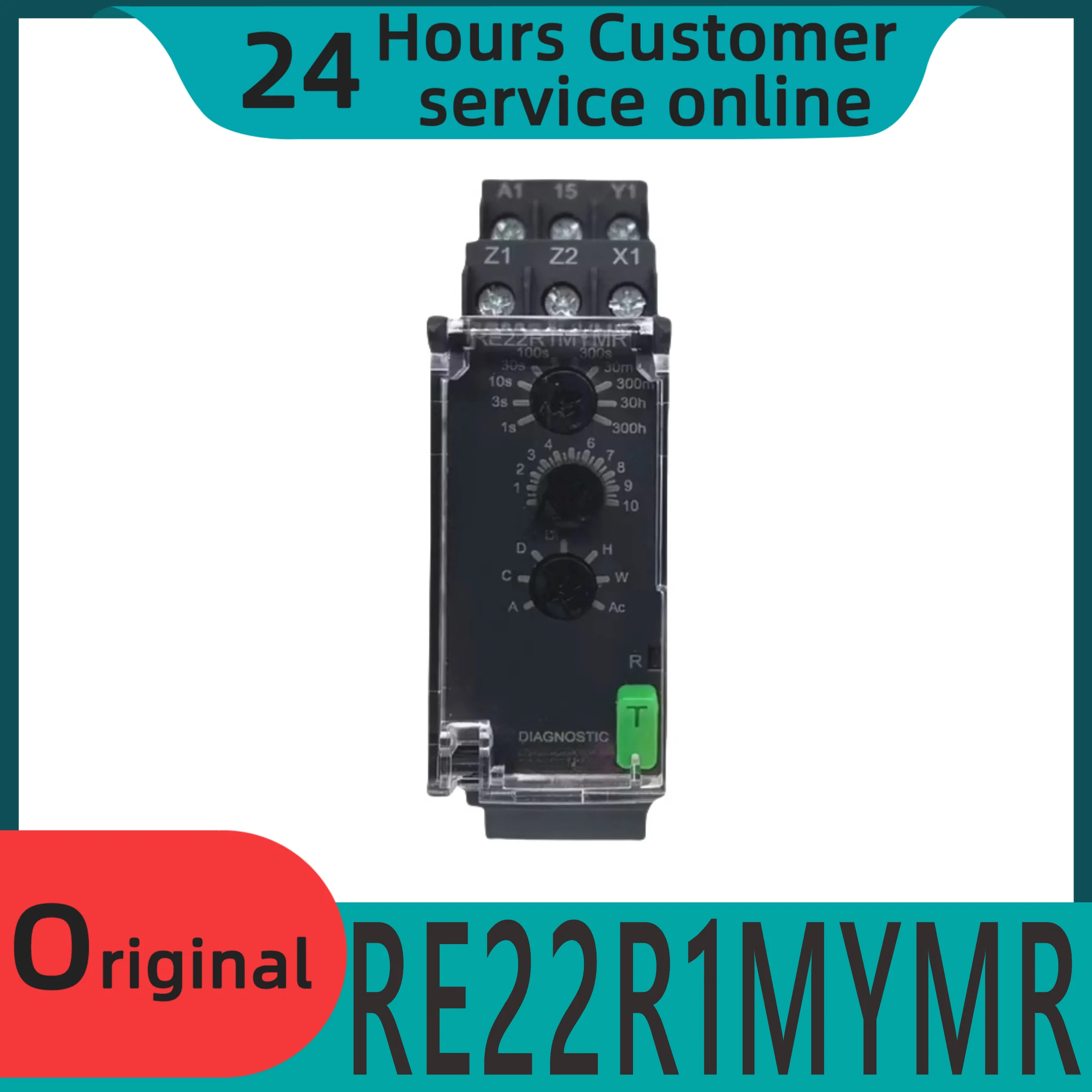 

Новое оригинальное реле времени RE22R1MYMR 0,05s-300h 24-240VAC/DC