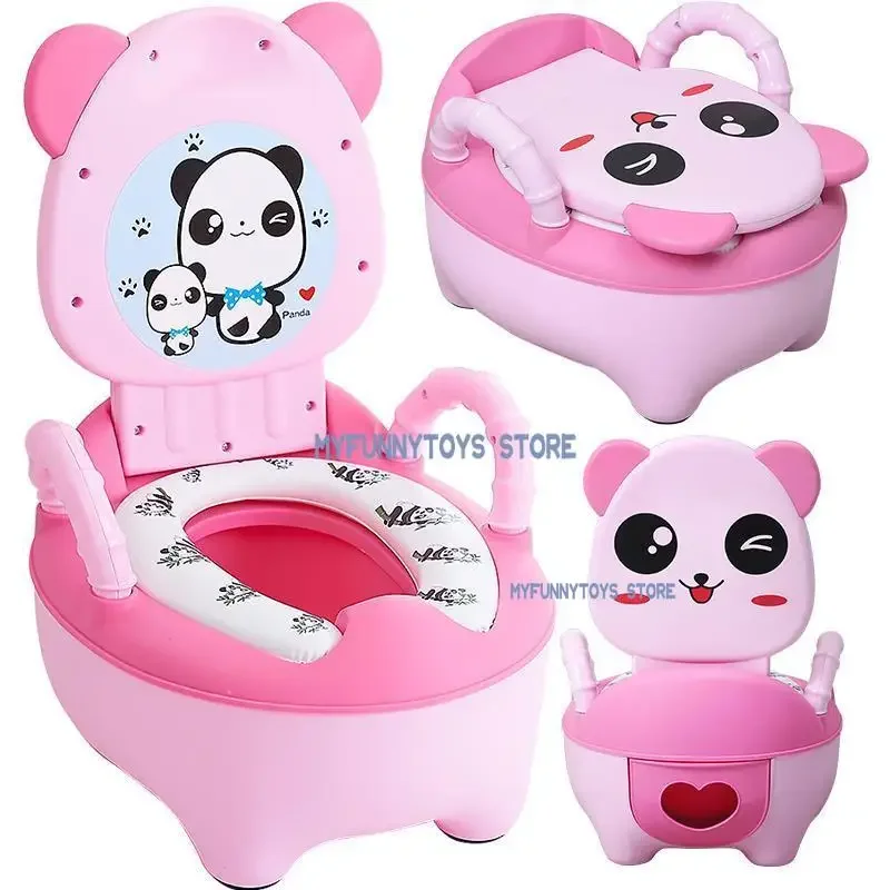 Baby Potty Training Toilet Seat Comfortable Backrest Cartoon Pots Portable Baby Pot For Children Potty Toilet Bedpan