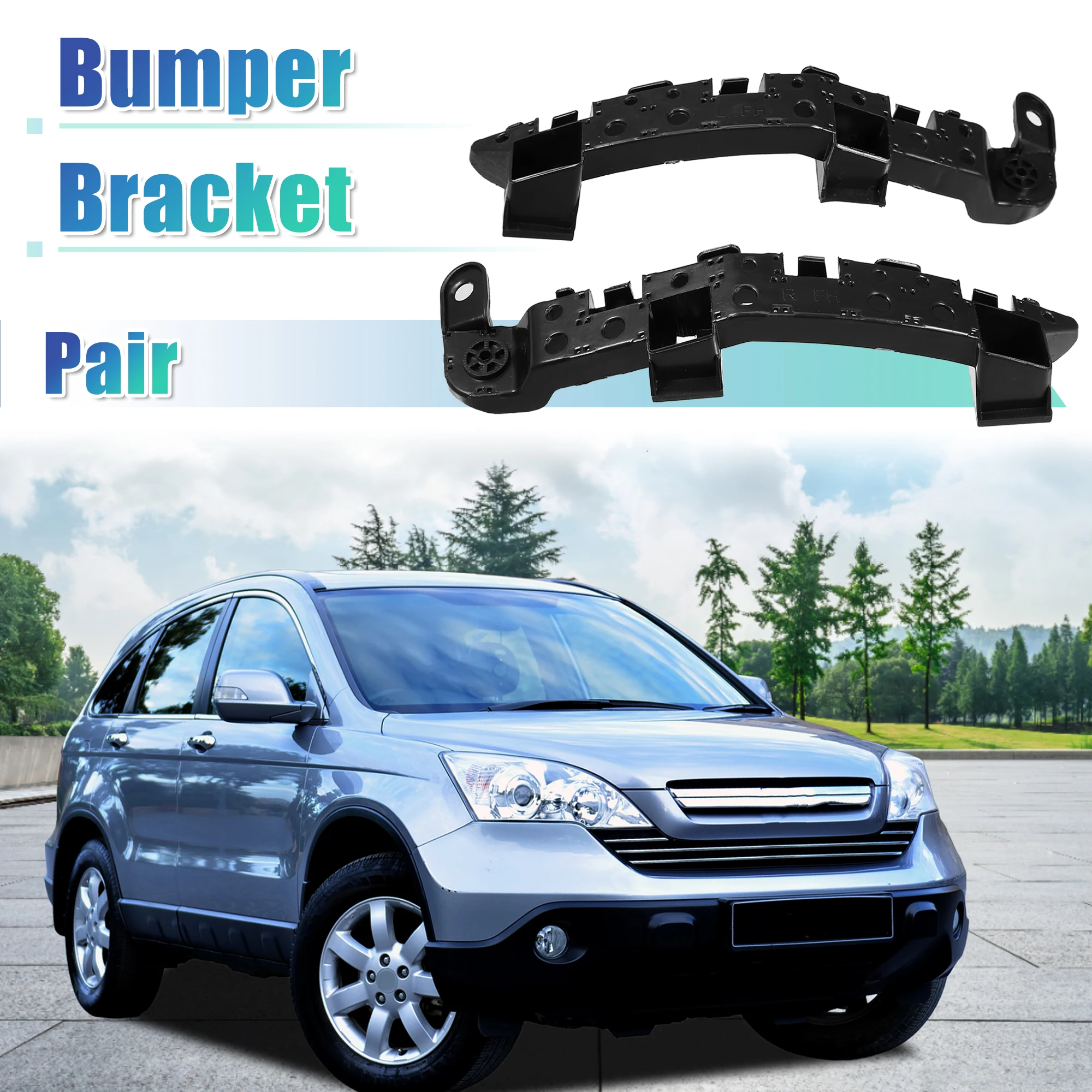 X Autohaux 1 Pair Left Right Front Bumper Mounting Support Bracket for Honda CR-V 2017 2018 2019