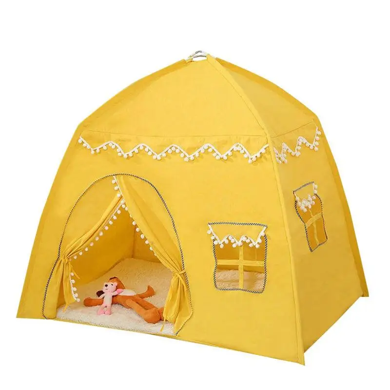 Tente de jeu pliable pour enfants, grand espace, maison de jeu, château princesse rose, cabine, cadeau d'anniversaire et de noël