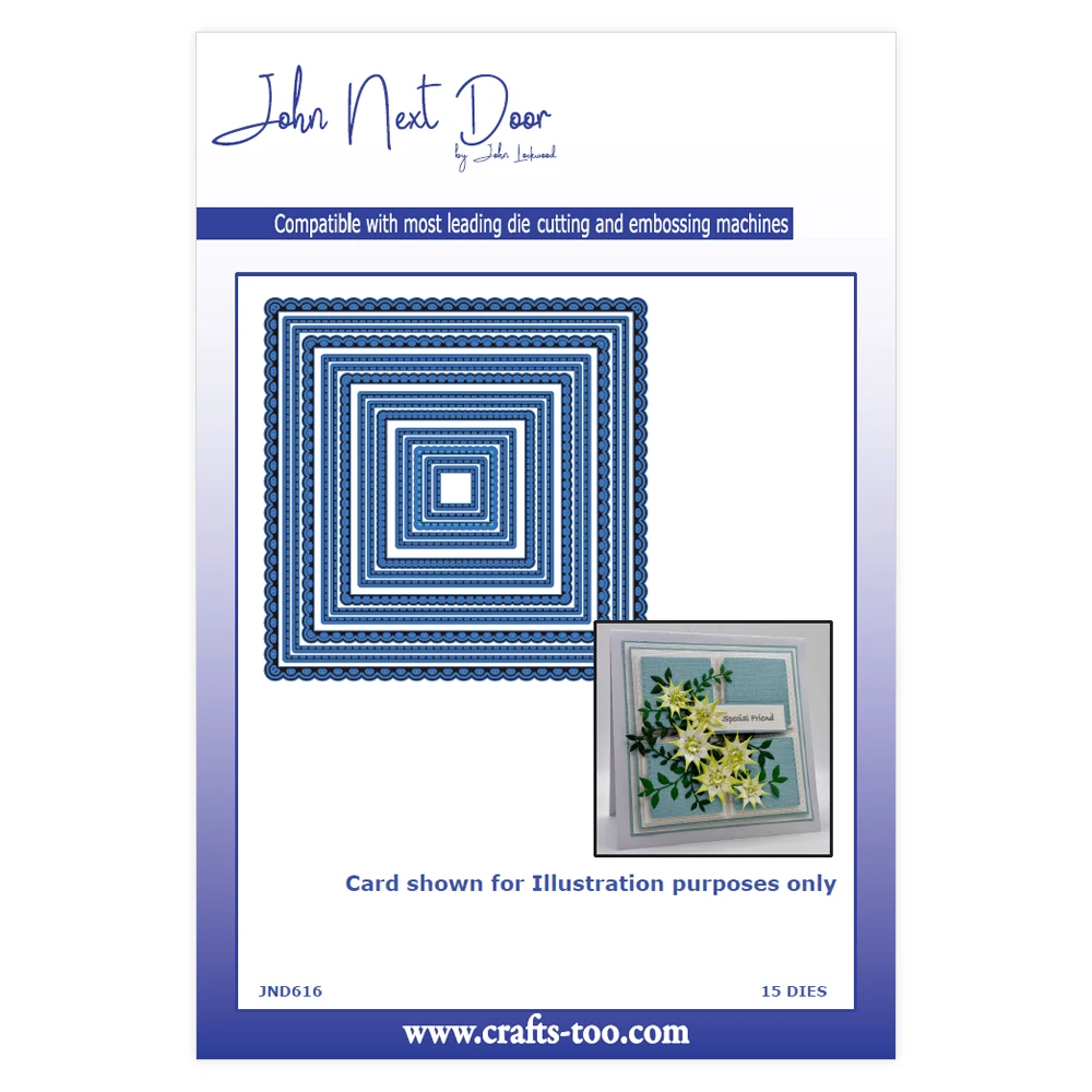 John Chocolate Deer Penguin Swirl Joy Duo Meggies Baumkugel Muschel-Quadrat-Stanzformen DIY Handgemachtes Scrapbook Oktober 2026 – Detail 4