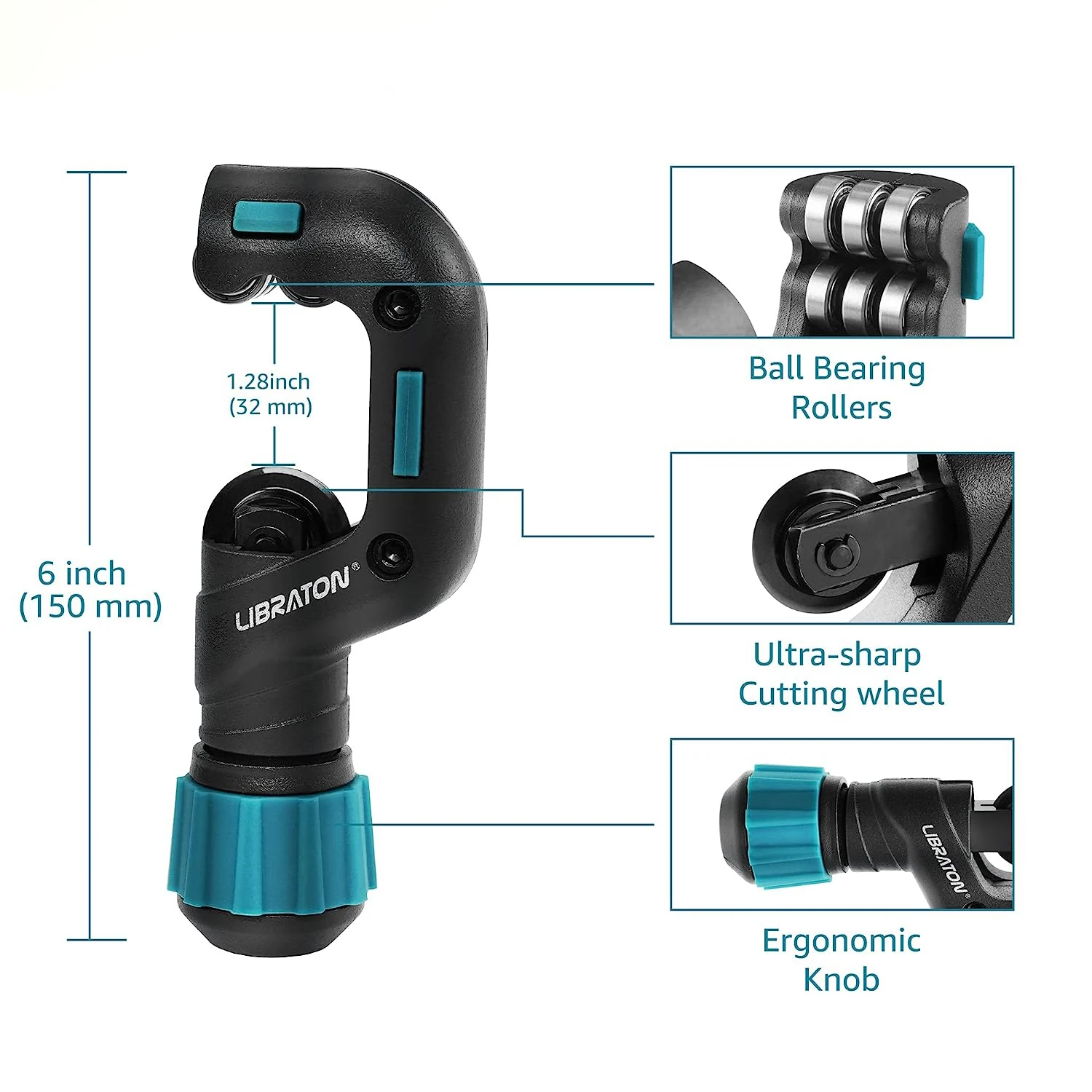 LIBRATON 2pcs Replacement Blades for Pipe Cutters for Cutting Aluminum, Copper, PVC, and Thin Stainless Steel Tubing Pipes