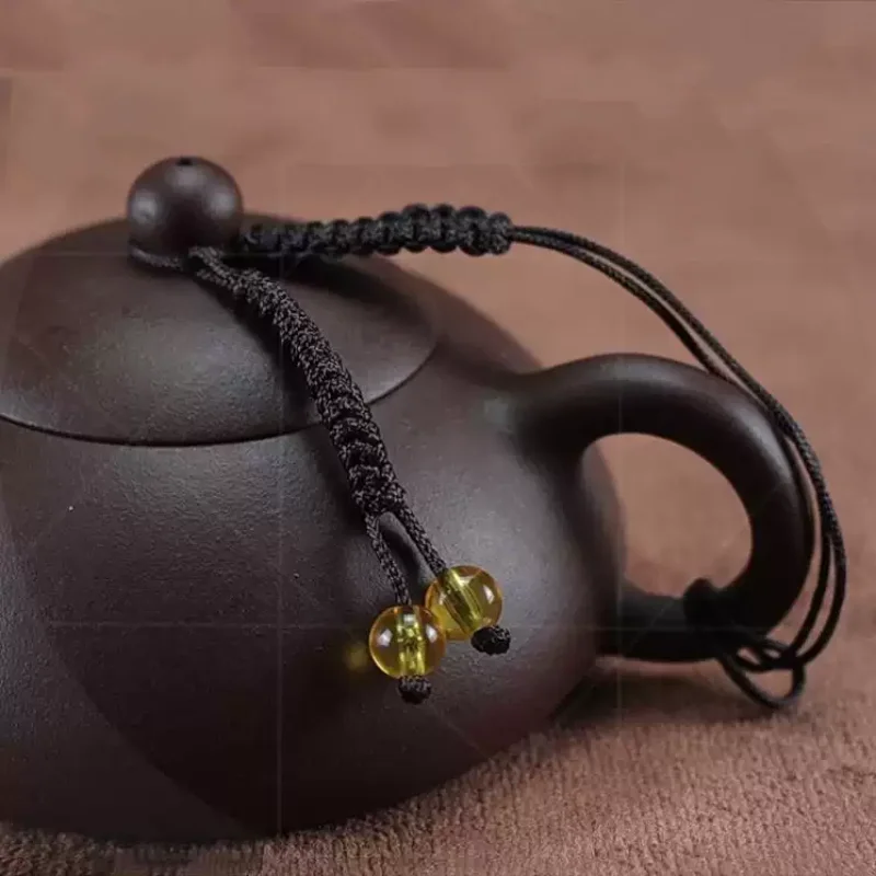 3pcs/Set Handmade Chinese Pot String Rope Bead Decoration for Tea Pot Lid Tea Set Accessory Traditional Craft Tea Brewing Tool