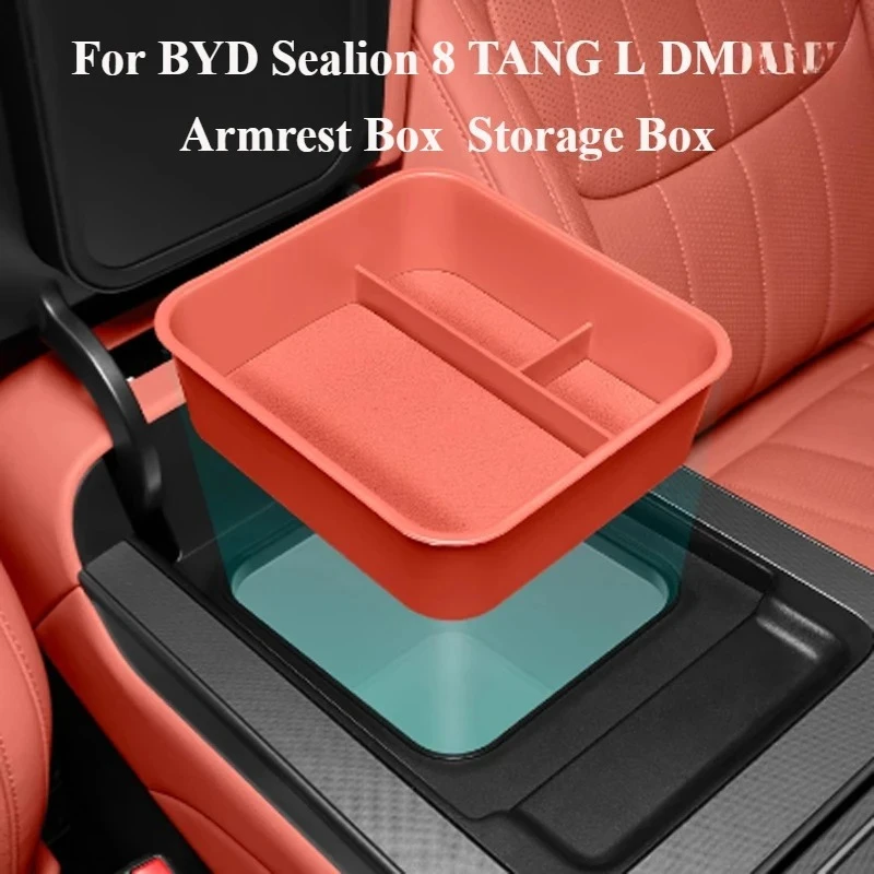 

Для BYD Sealion 8 TANG L DM 2025-2026 автомобильный подлокотник с центральным управлением, перегородка, ящик для хранения, аксессуары из АБС-пластика
