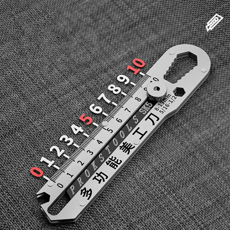 Cortador de caja, cortador de alfombras retráctil totalmente de acero con cerradura de seguridad, cuchillos de utilidad resistentes 10 en 1, herramienta de corte multiusos para