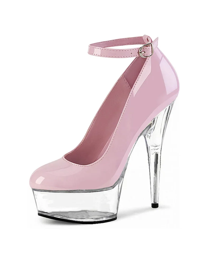 6 Inch Red Bottom High Heels Pumps Women Platform exotic Gothic 15cm Buckle Sexy Crossdressers Strip Shoes Fetish Pole Dance
