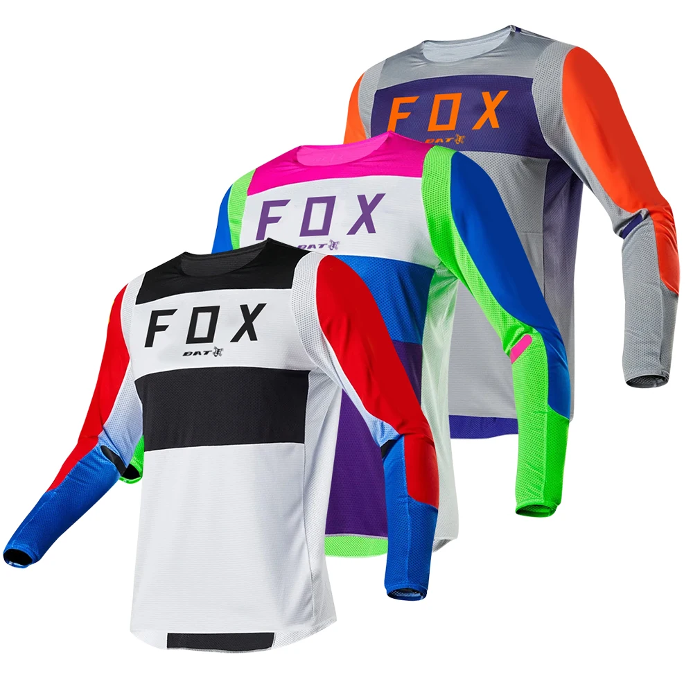 

BAT FOX Downhill Jersey Motocross Jersey Enduro MTB T-Shirt Quick-Dry Offroad DH Mountain Bike Shirt Maillot Ciclista